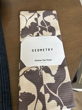 Geometry Kitchen Tea Towel -Ginko print